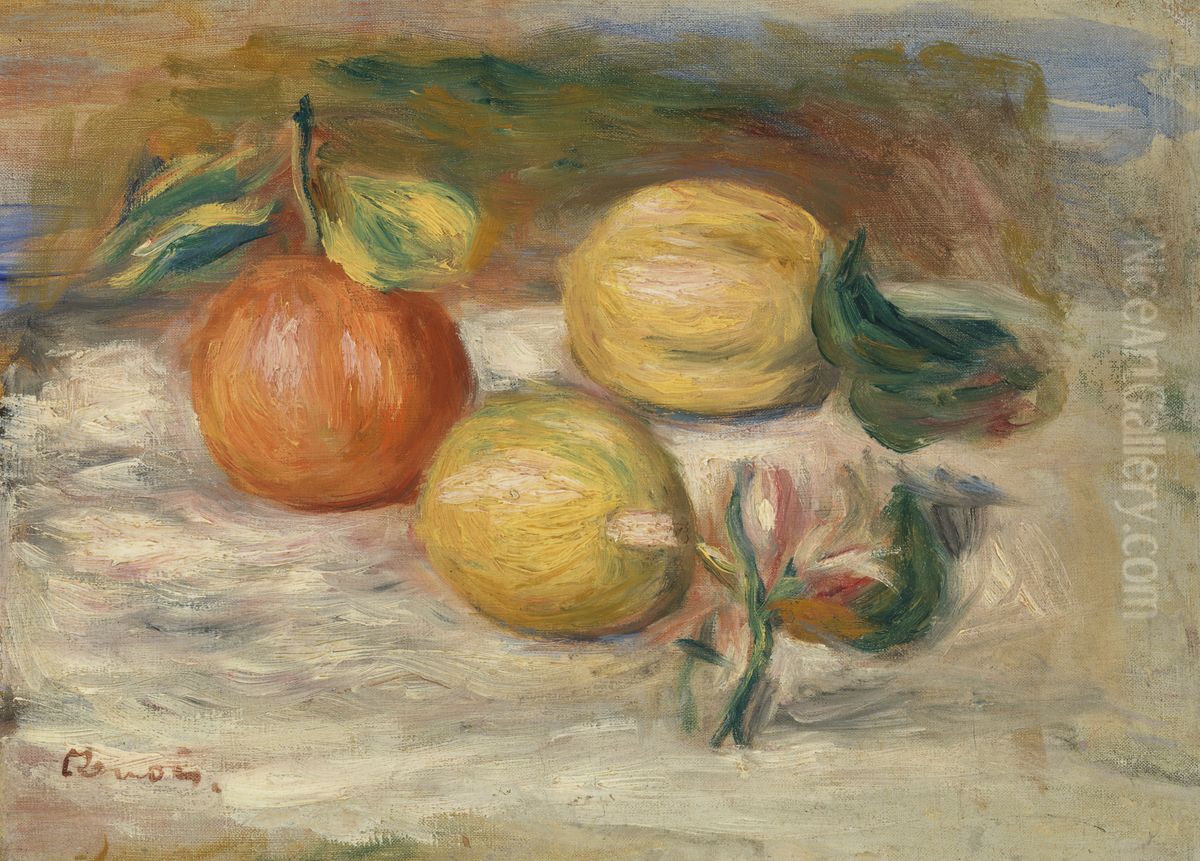 Lemons and Orange (Citrons et orange) Oil Painting by Pierre Auguste Renoir