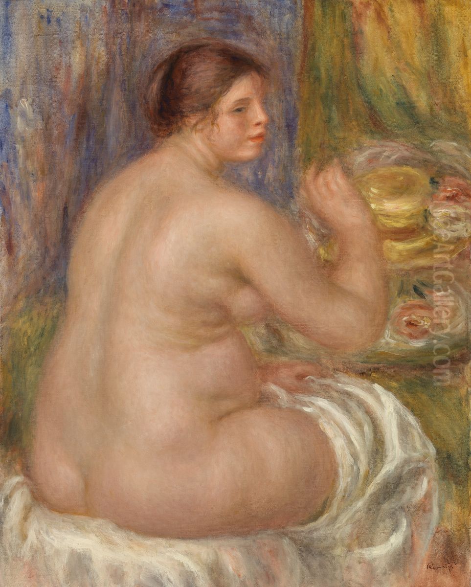 Nude from the Back (Nu de dos) Oil Painting by Pierre Auguste Renoir
