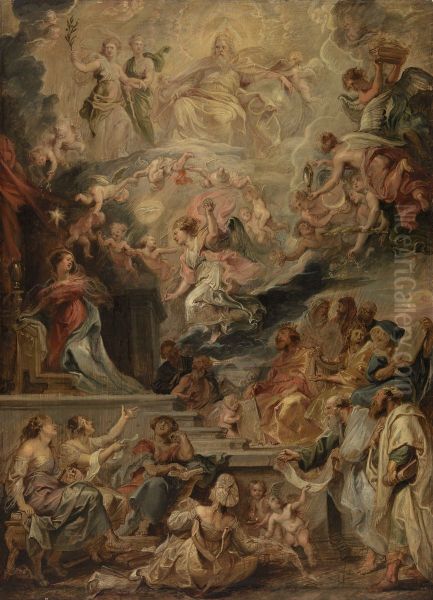 The Incarnation as Fulfillment of All the Prophecies Oil Painting by (studio of) Rubens, Peter Paul