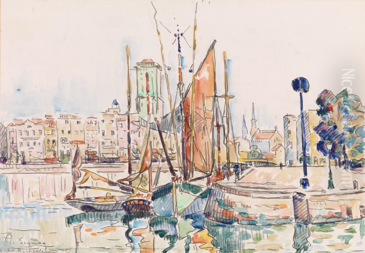 La Rochelle Oil Painting by Paul Signac