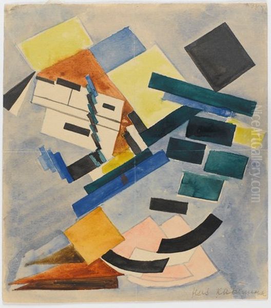 Study for a Suprematist Composition Oil Painting by Olga Rozanova