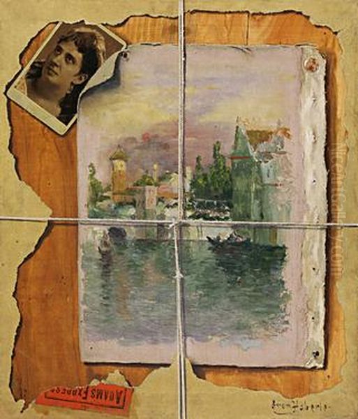 Torn in Transit Oil Painting by John Haberle