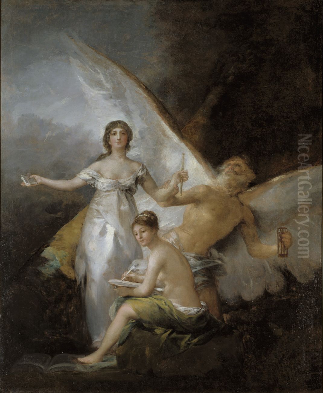 Truth, Time and History Oil Painting by Francisco Goya Fuendetodos