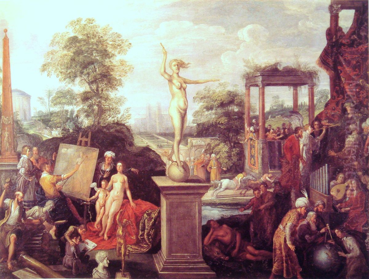 Allegory of the occasion Oil Painting by Frans Francken the Youngerand workshop