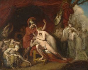 Achilles frantic for the loss of Patroclus, rejecting the consolation of Thetis Achilles frantic for the loss of Patroclus, rejecting the consolation of Thetis