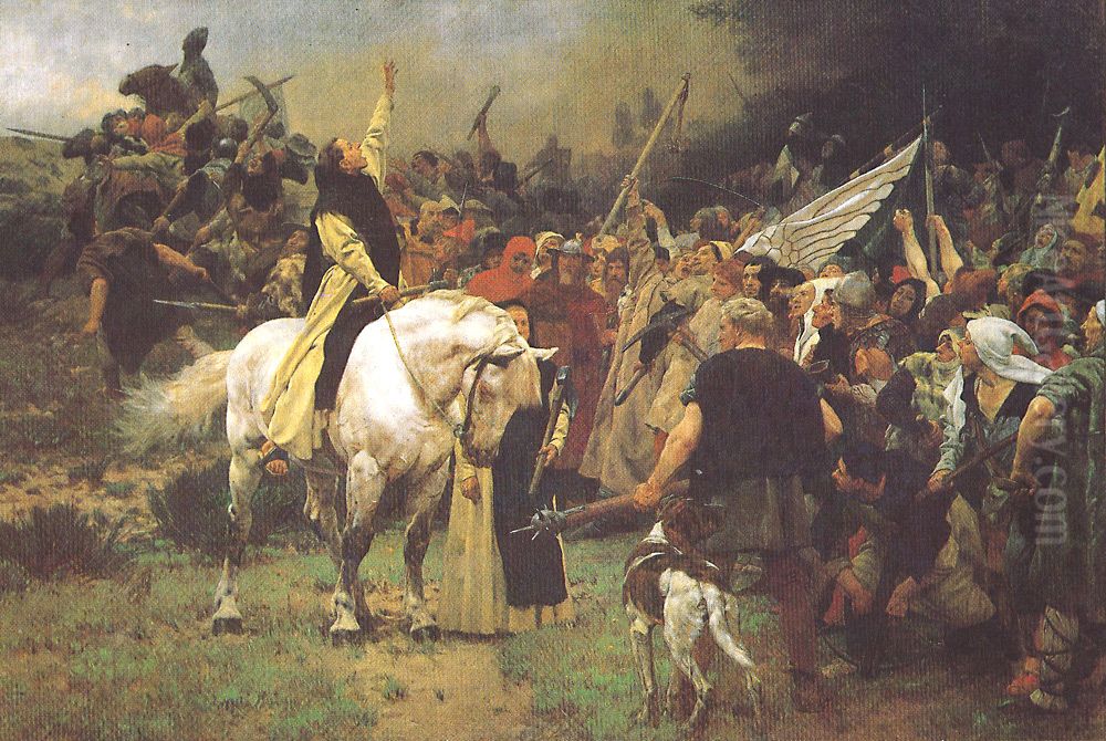 Battle of Worringen, 1288 Oil Painting by Peter Janssen