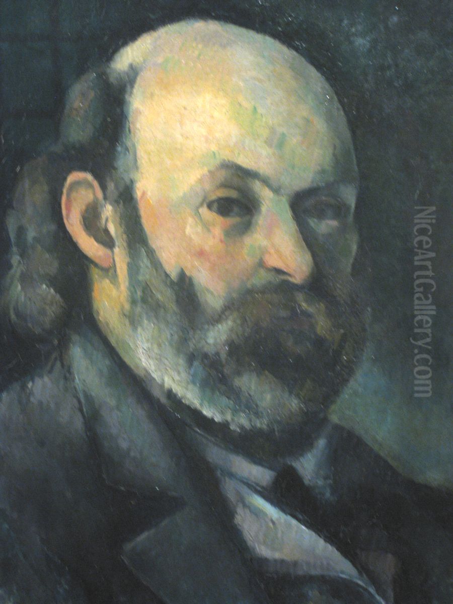 Self Portrait By Paul Cezanne Oil Painting by Paul Cezanne