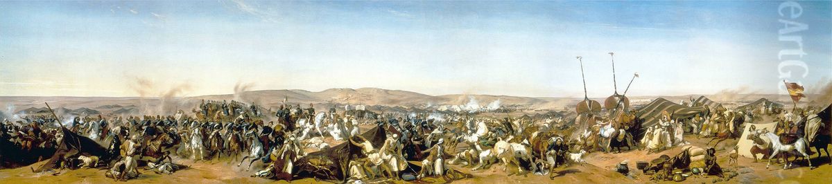 The seizure of Abd-el-Kader's camp in 1843 Oil Painting by Horace Vernet