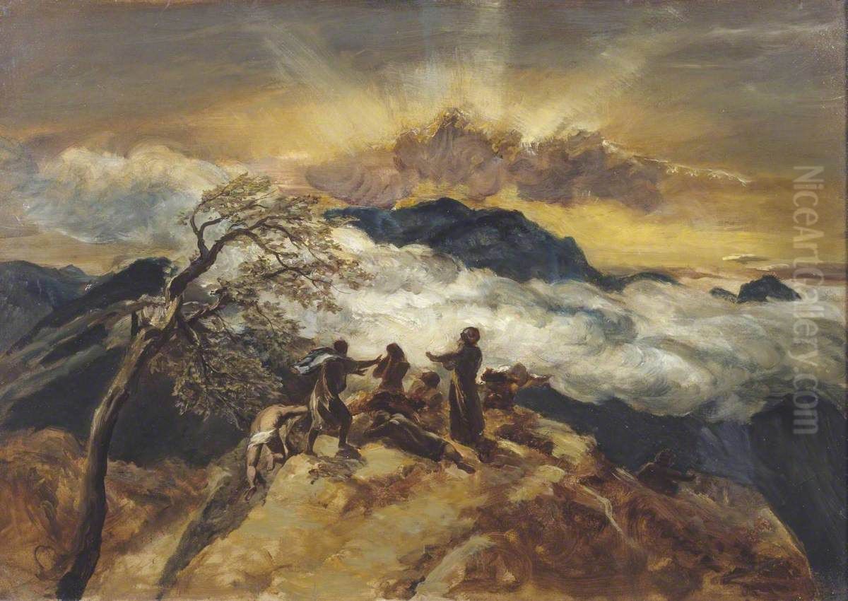 Sketch for 'Vision of Ezekiel' Oil Painting by Paul Falconer Poole