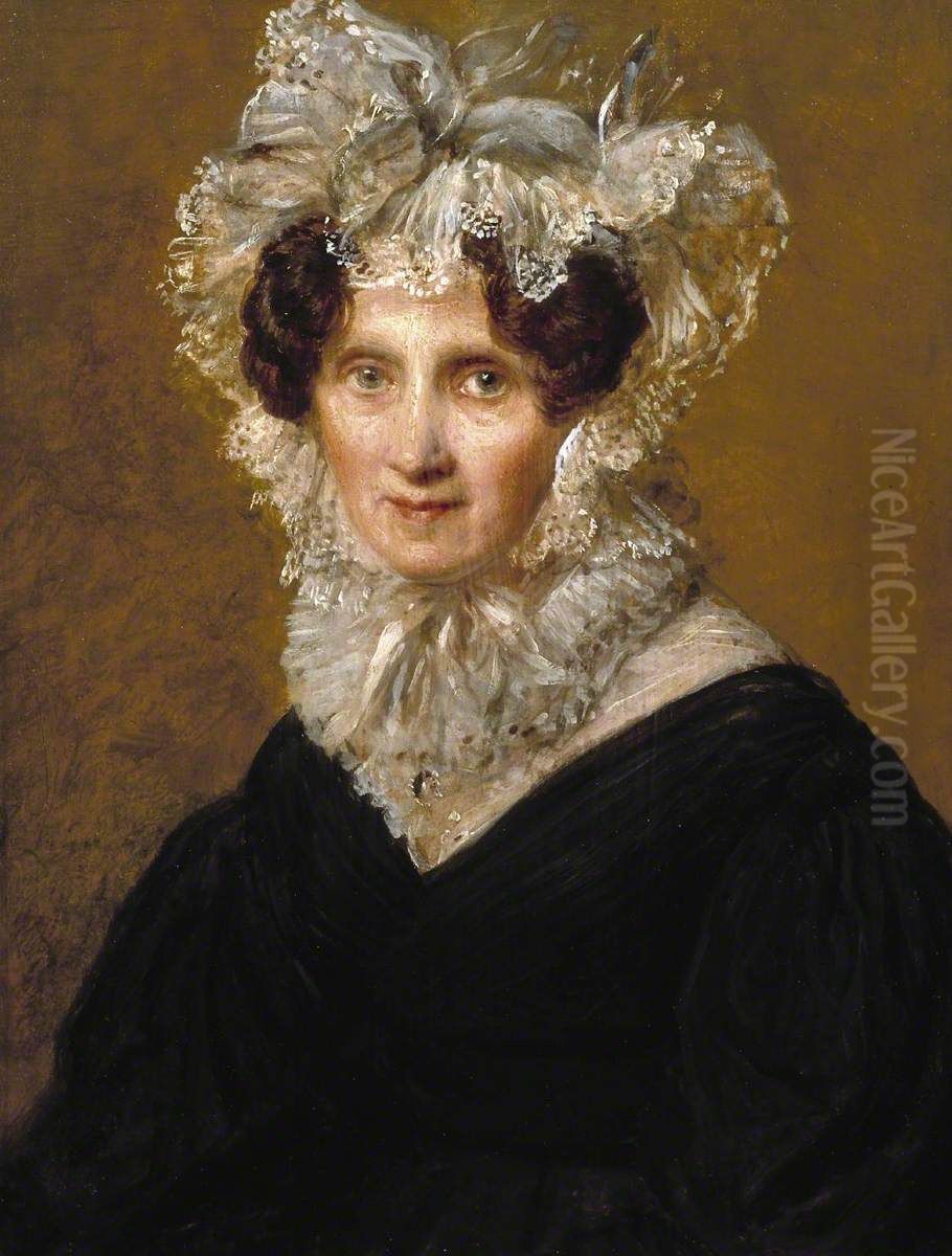Mrs Ann Hawkins Oil Painting by John Linnell