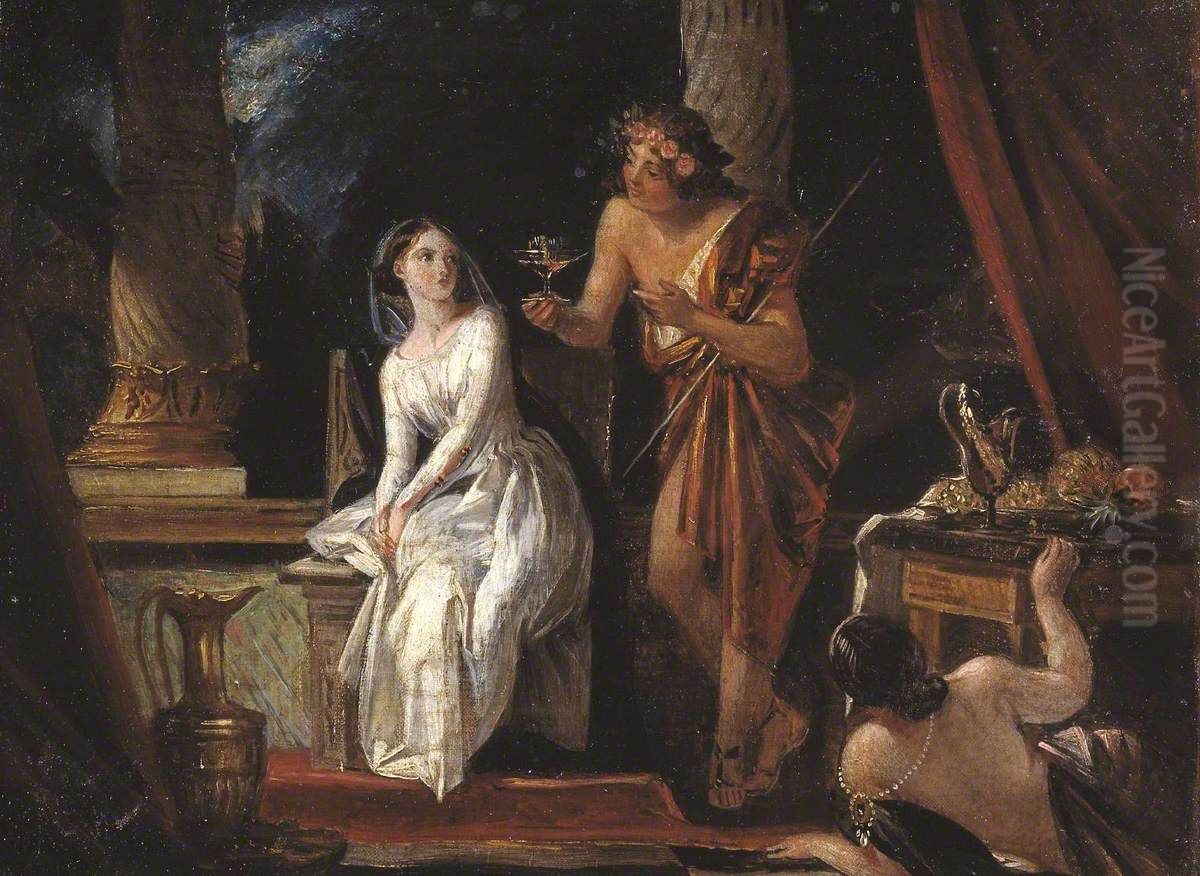 A Scene from Milton's 'Comus' Oil Painting by Charles Robert Leslie