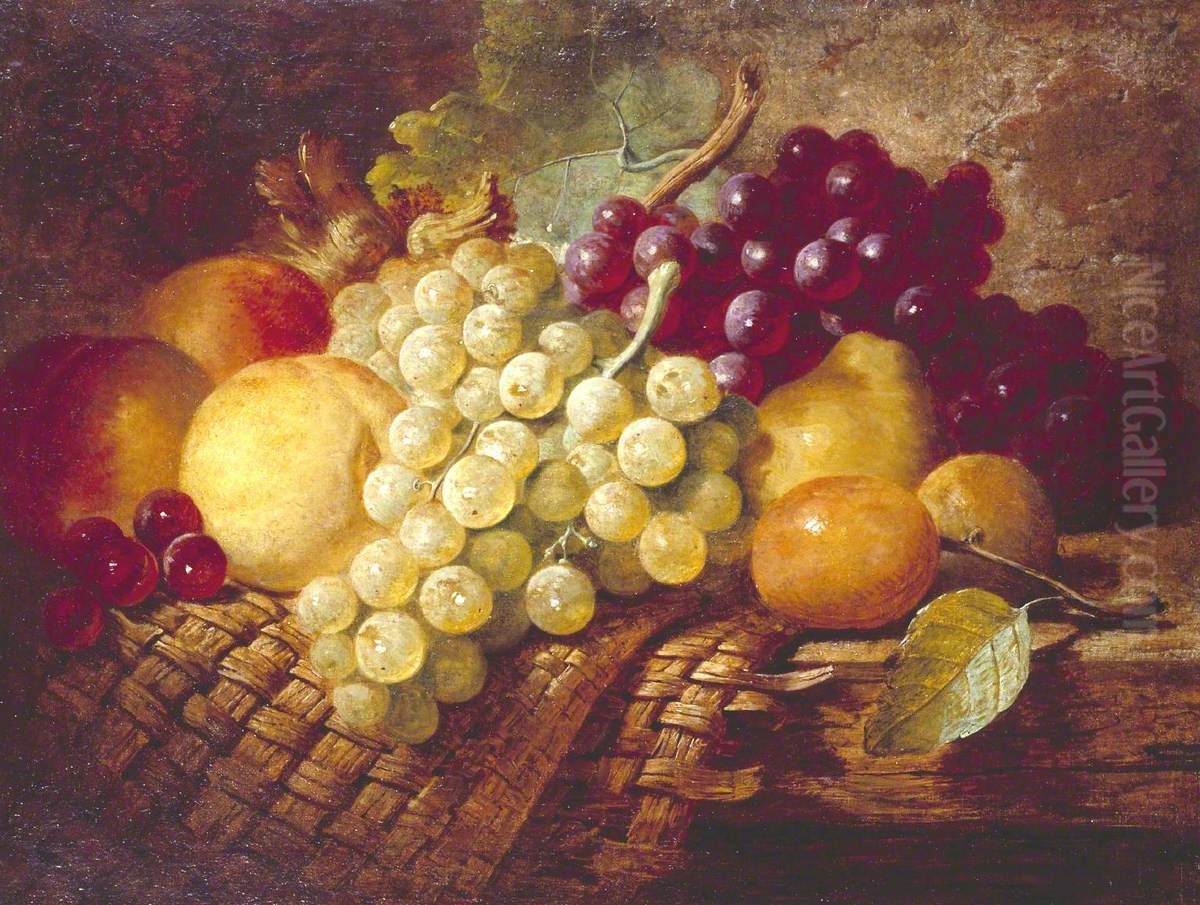 Fruit Piece Oil Painting by George Lance