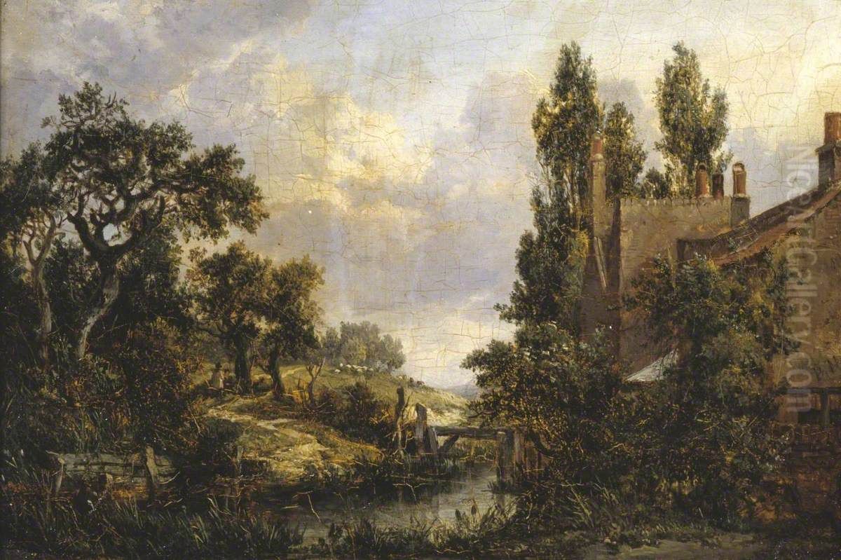 Landscape with a Farm House Oil Painting by Patrick Nasmyth