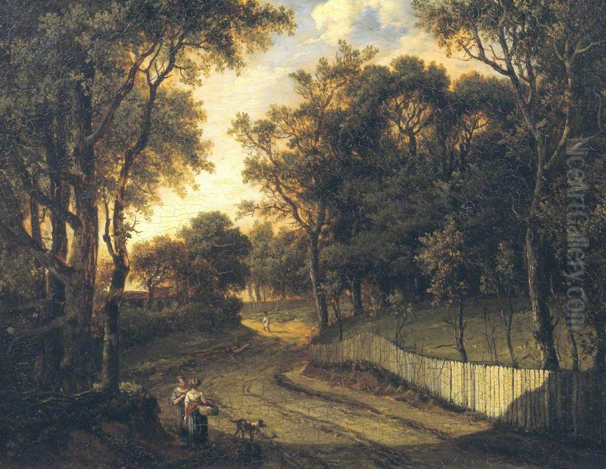 View near Sevenoaks, Kent Oil Painting by Patrick Nasmyth