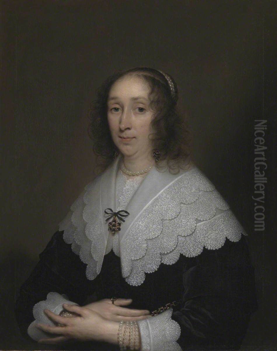 Cornelia Veth Oil Painting by Cornelis Janssens van Ceulen