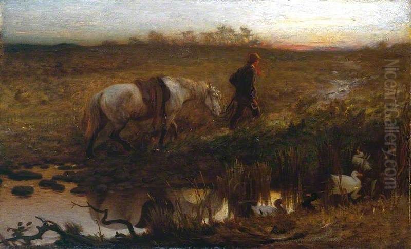 The Cast Shoe Oil Painting by George Heming Mason