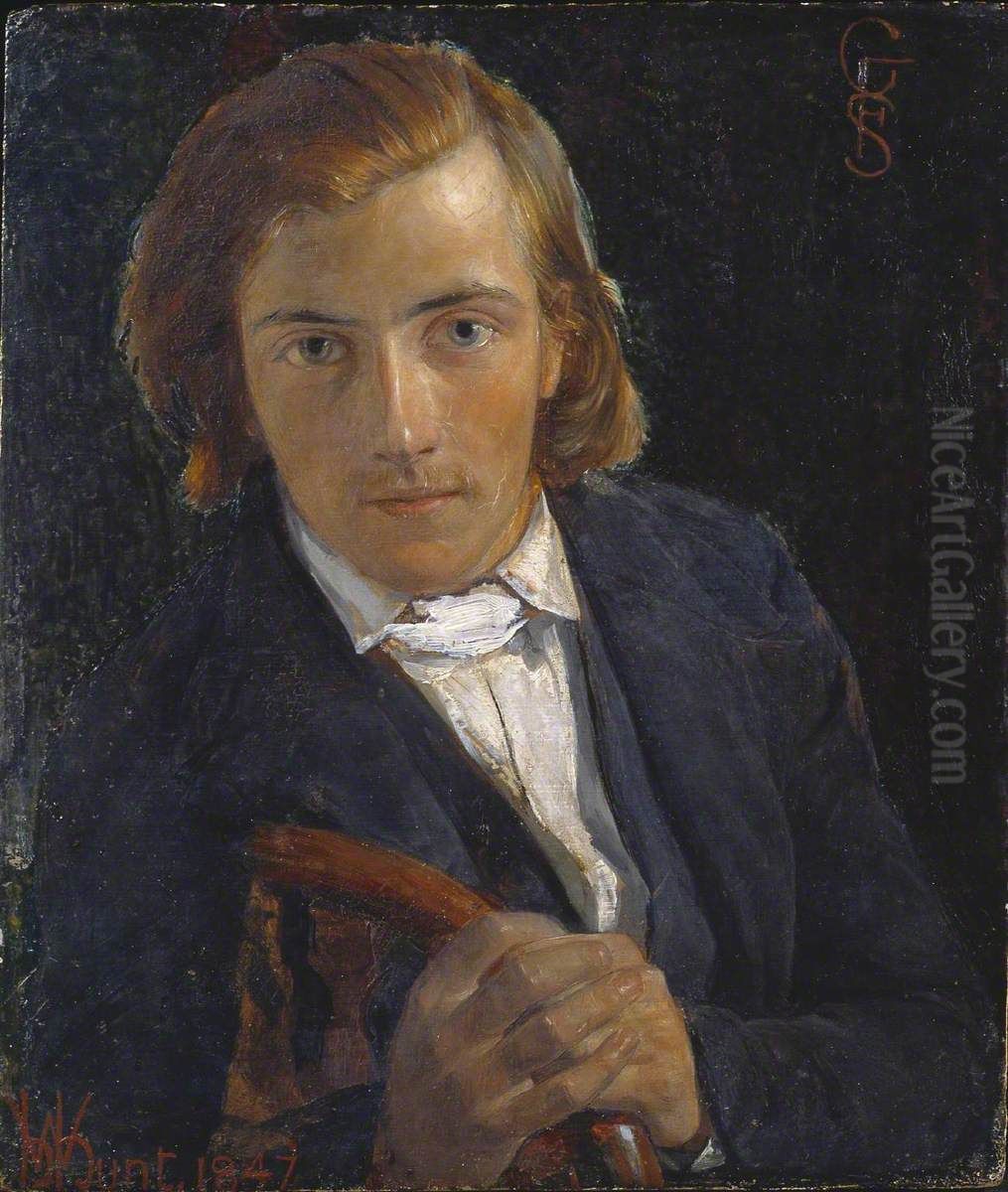 F.G. Stephens Oil Painting by William Holman Hunt
