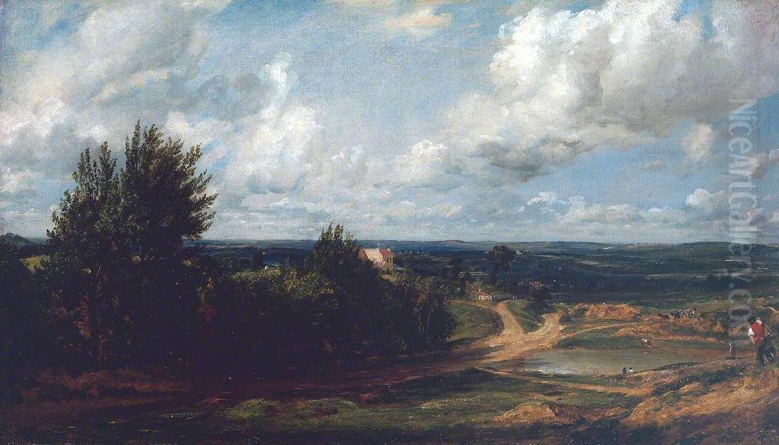 Hampstead Heath, with the House Called 'The Salt Box' Oil Painting by John Constable