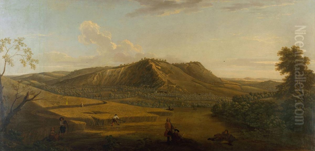A View of Box Hill, Surrey Oil Painting by George Lambert