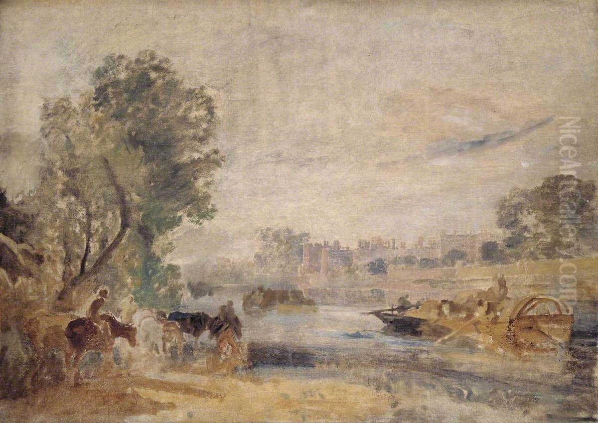 Hampton Court from the Thames Oil Painting by J. M. W. Turner