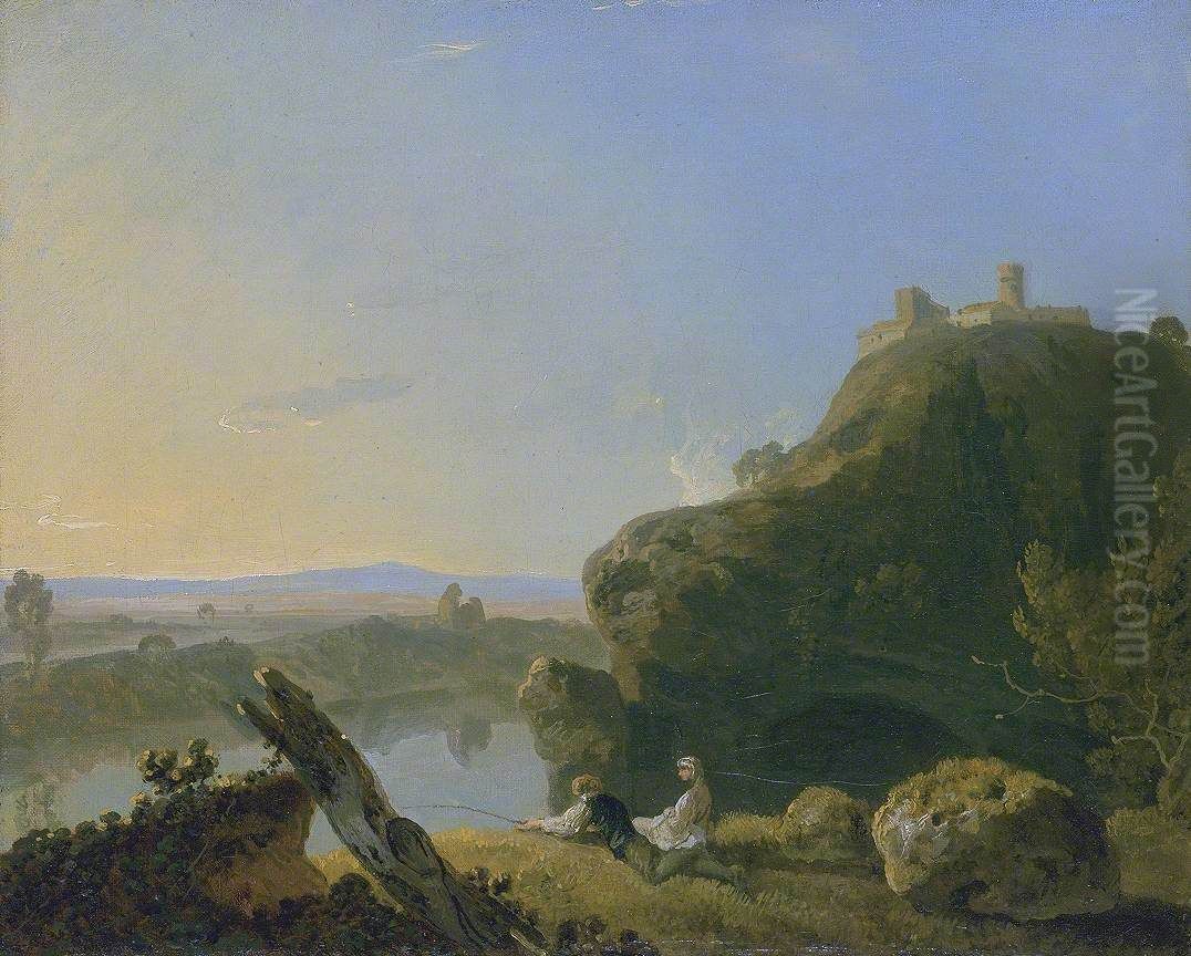 River View, on the Arno (?) Oil Painting by Richard Wilson