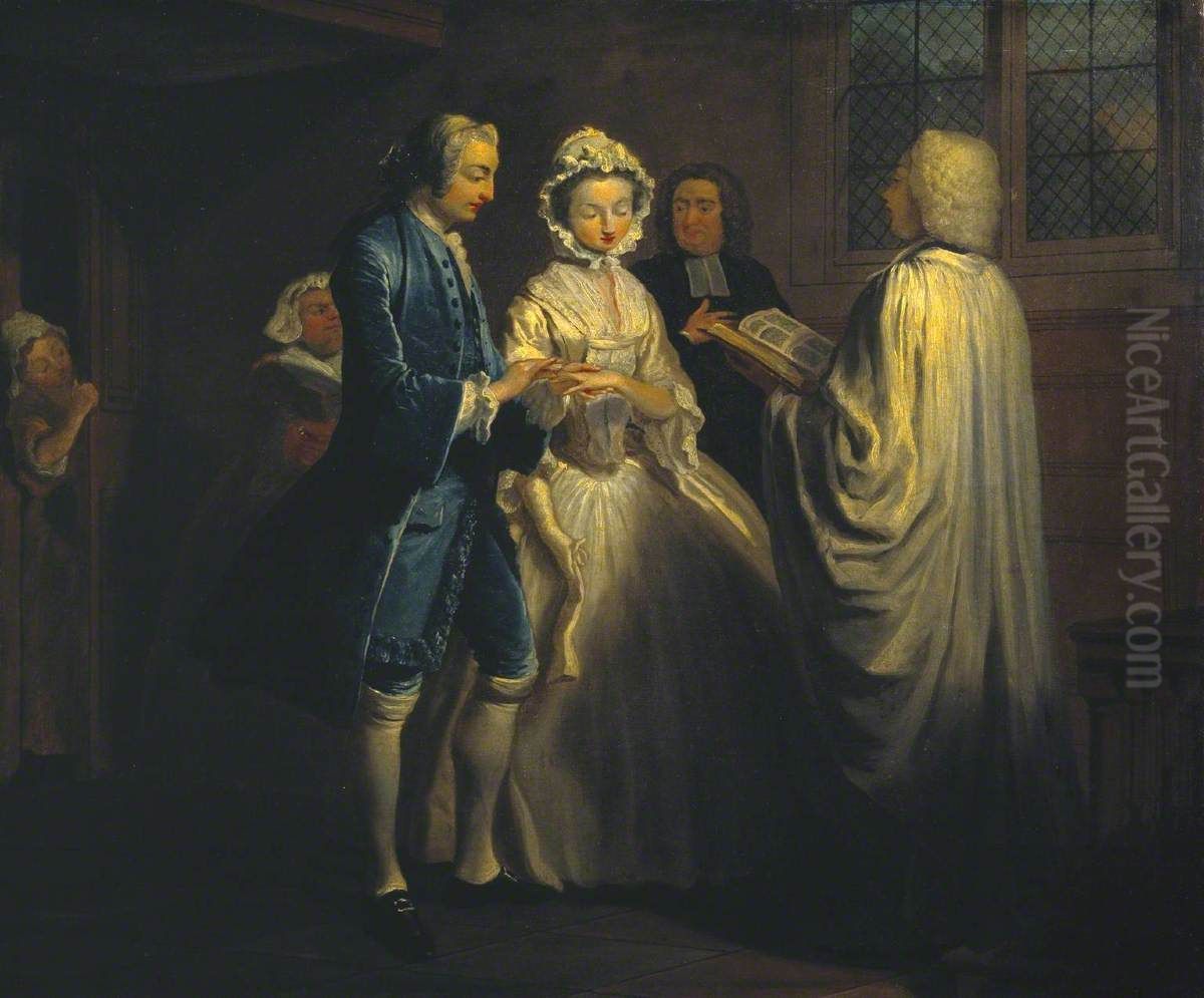Pamela is Married Oil Painting by Joseph Highmore