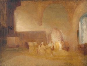 Scene in a Church or Vaulted Hall