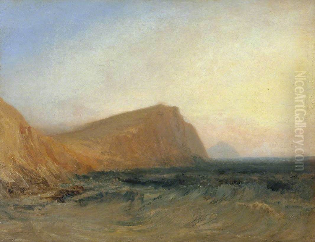 Rocky Coast Oil Painting by J. M. W. Turner