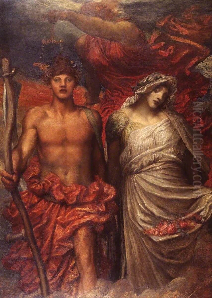 Time, Death and Judgement Oil Painting by George Frederic Watts
