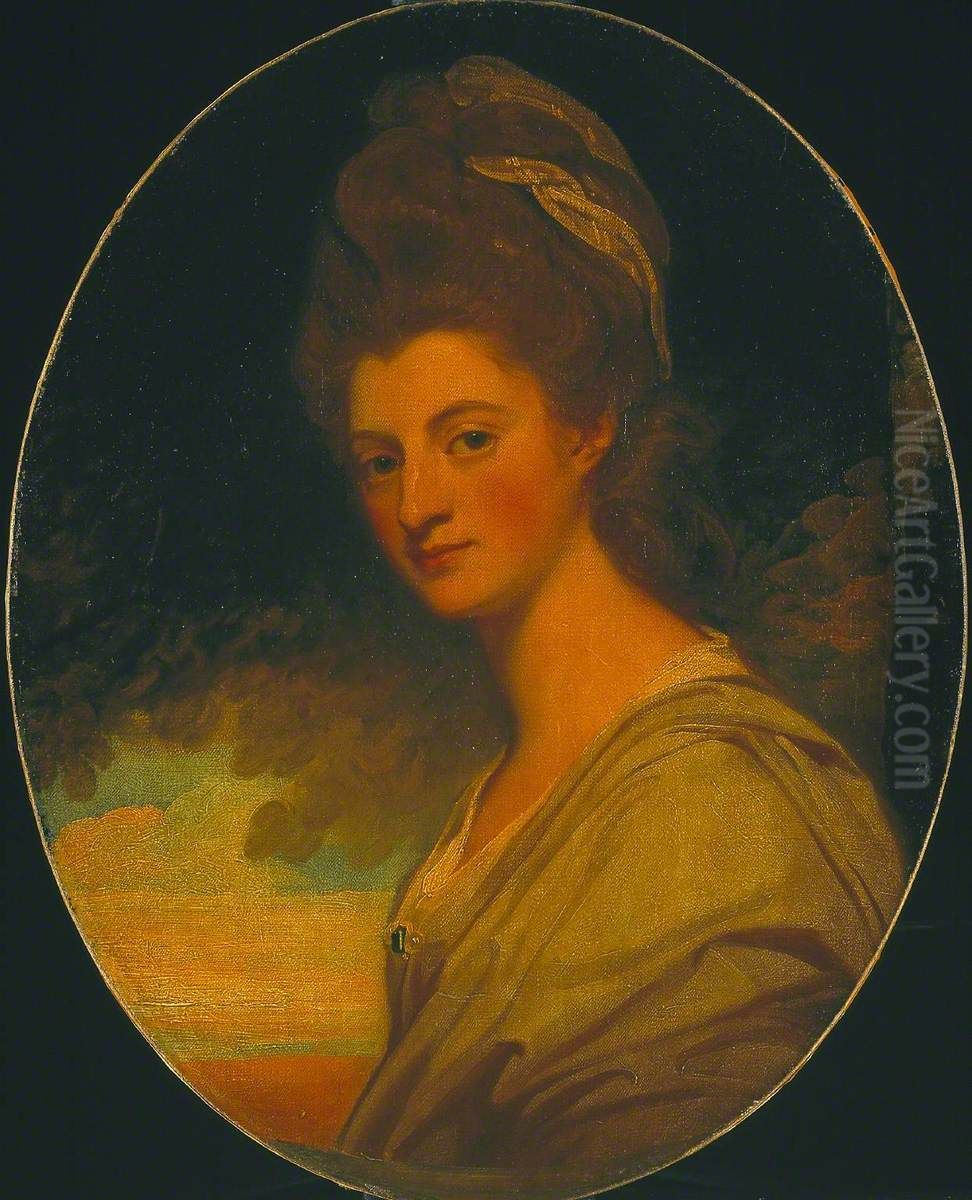 Elizabeth, Countess of Craven, Later Margravine of Anspach Oil Painting by George Romney