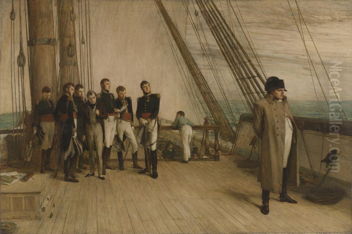 Napoleonon Board theBellerophon Oil Painting by William Quiller Orchardson