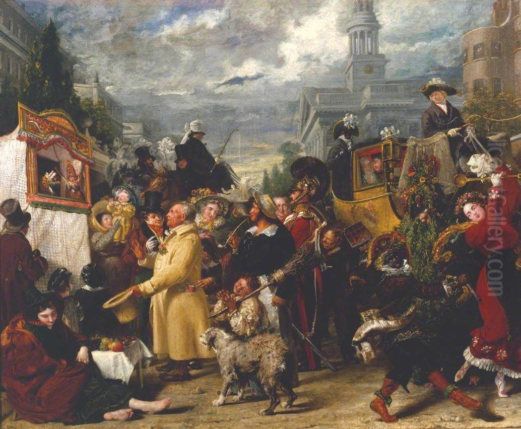 Punch or May Day Oil Painting by Benjamin Haydon