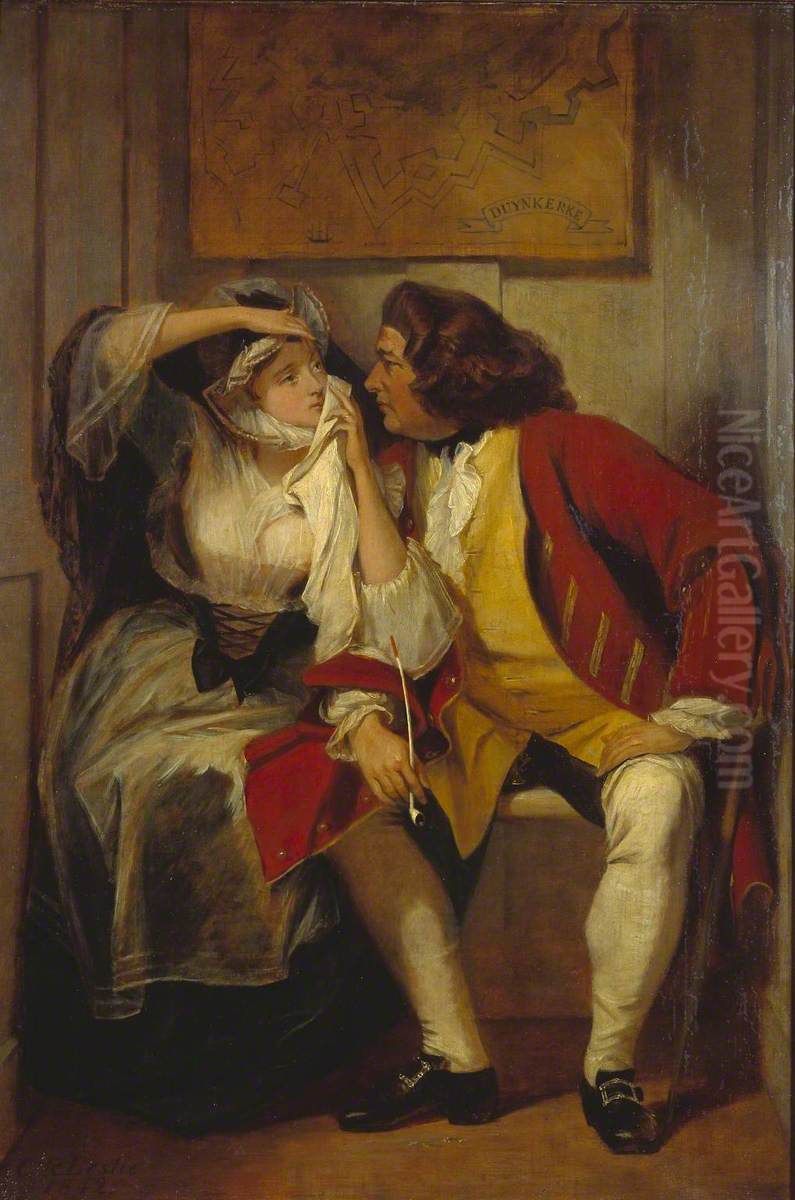 Uncle Toby and the Widow Wadman Oil Painting by Charles Robert Leslie Uncle Toby and the Widow Wadman Oil Painting by Charles Robert Leslie