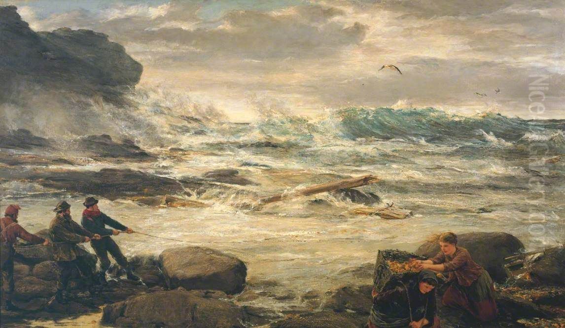 Wreckage from the Fruiter Oil Painting by James Clarke Hook