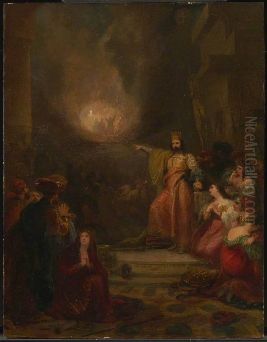 The Burning Fiery Furnace Oil Painting by George Jones