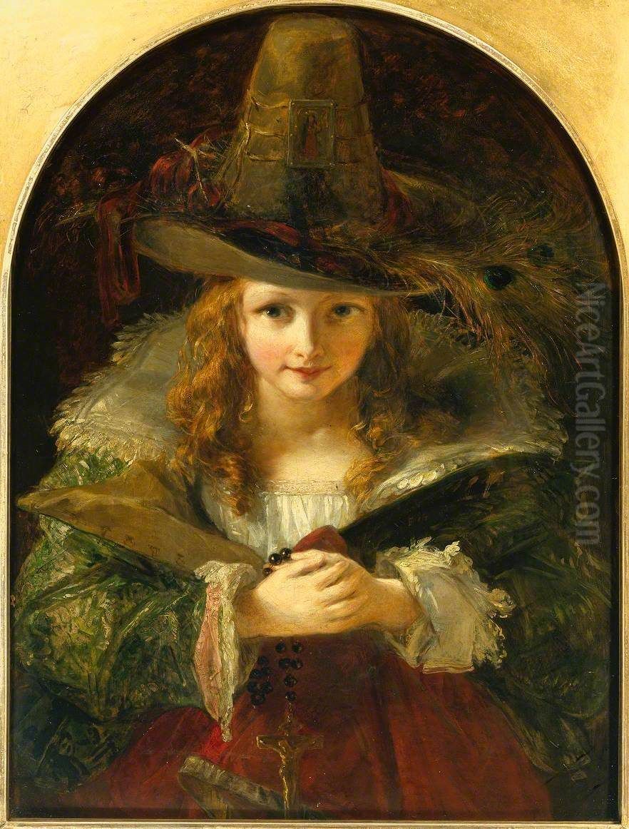 Le Chapeau de Brigand Oil Painting by Thomas Uwins