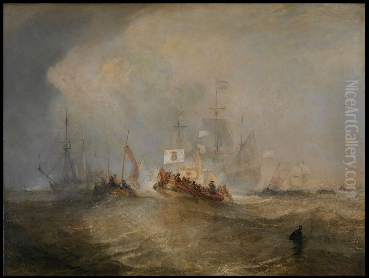 The Prince of Orange, William III, Embarked from Holland, and Landed at Torbay, November 4th, 1688, after a Stormy Passage Oil Painting by J. M. W. Turner