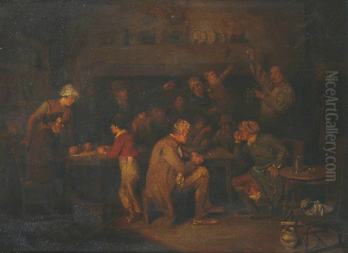 The Raffle for the Watch Oil Painting by Edward Bird