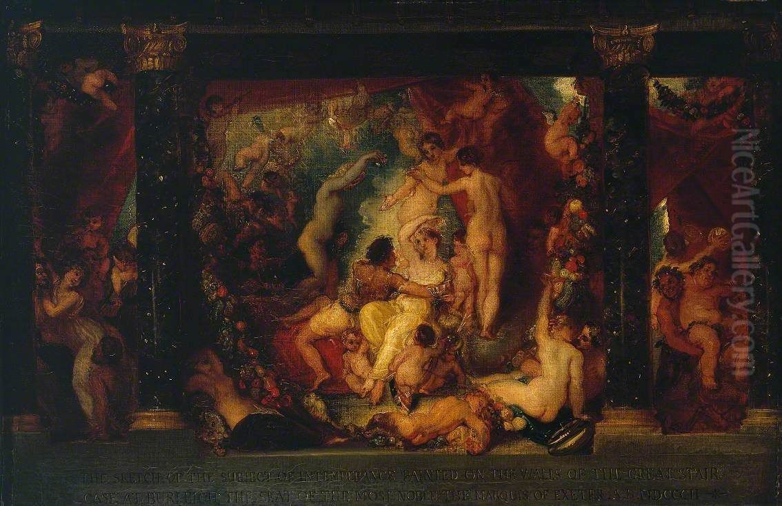 Mark Antony and Cleopatra Oil Painting by Thomas Stothard