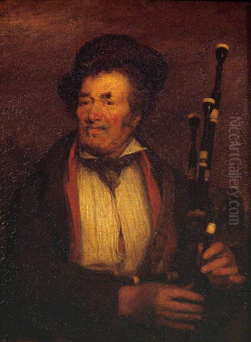 The Bag-Piper Oil Painting by David Wilkie
