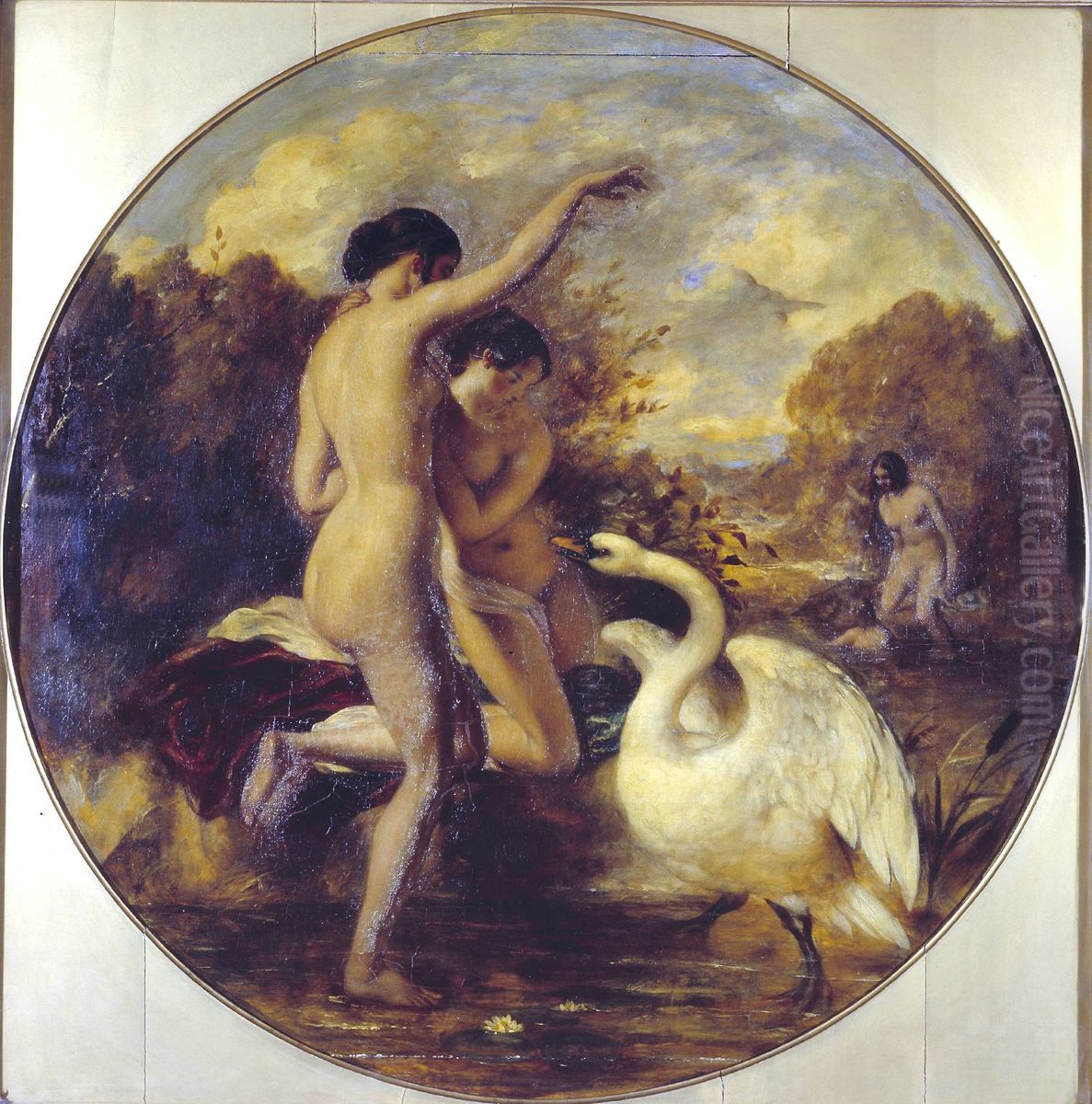 Terpsichore (?) with Putti Oil Painting by William Etty