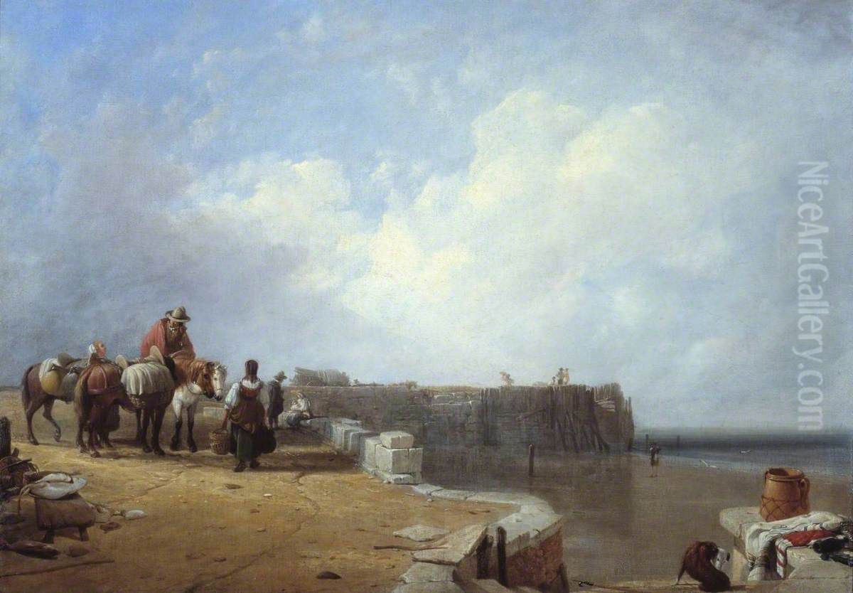 Dutch Coast Scene Oil Painting by Augustus Wall Callcott