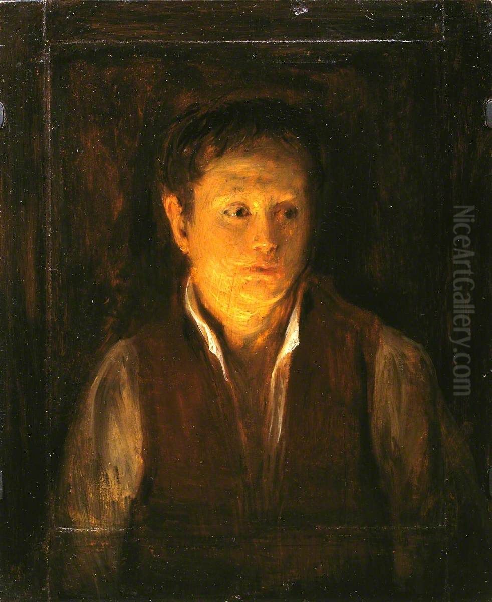 Study of a Head for 'The Rabbit on the Wall' Oil Painting by David Wilkie