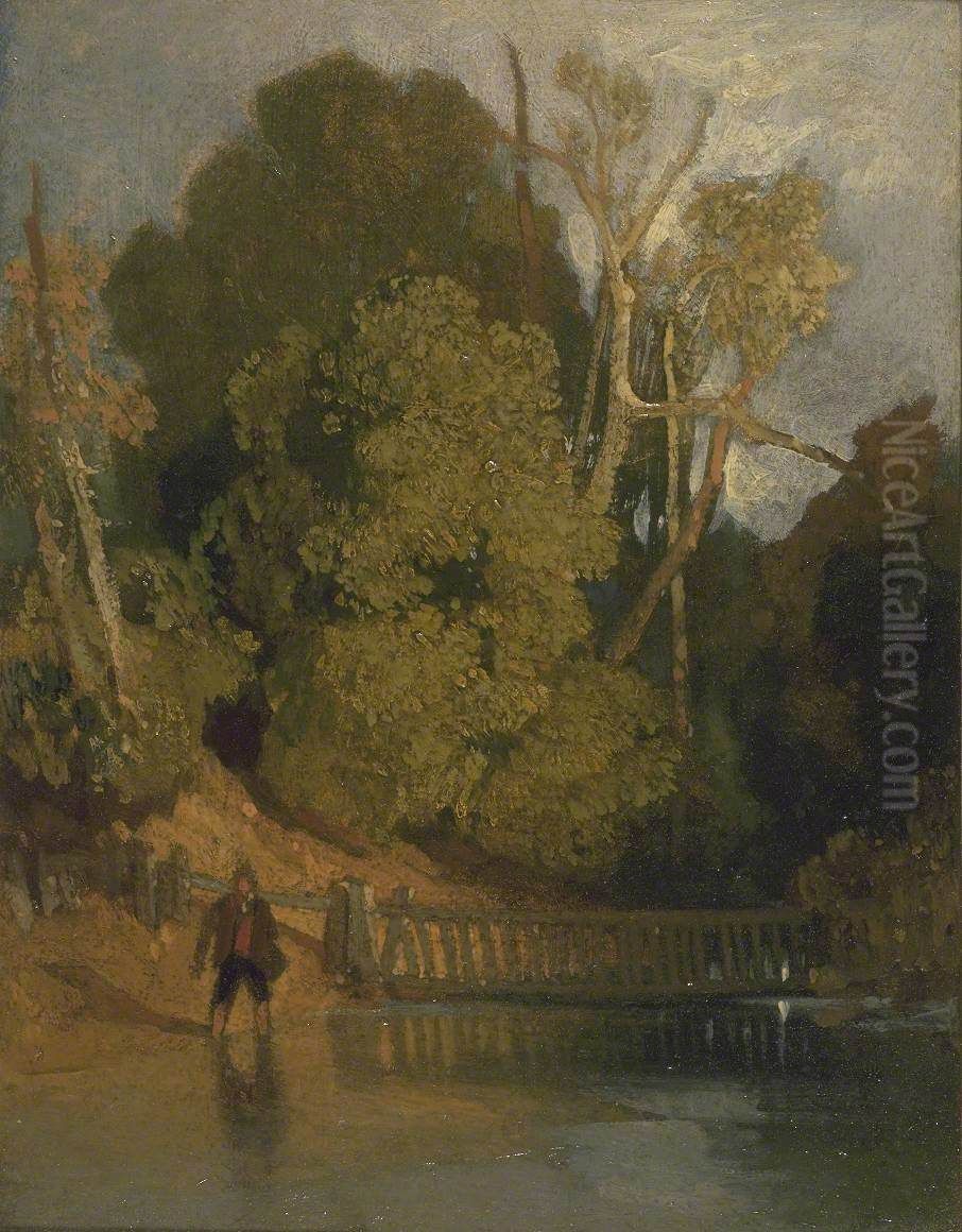 The Drop Gate Oil Painting by John Sell Cotman