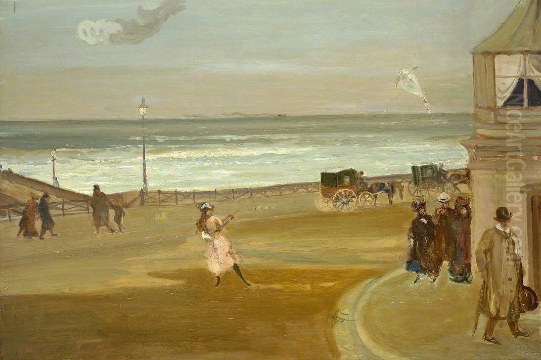 Windy Day at Brighton Oil Painting by Charles Conder
