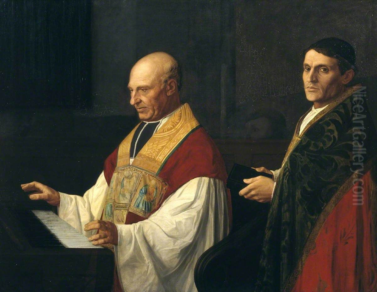 Rehearsing the Service Oil Painting by Alphonse Legros