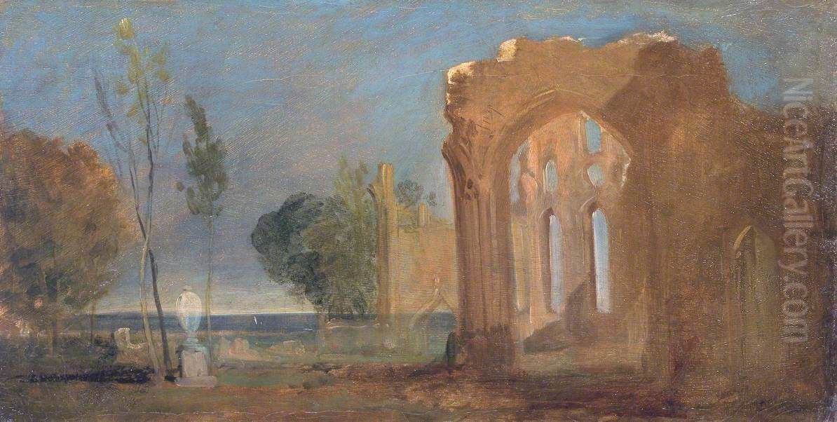 Tynemouth Priory Oil Painting by J. M. W. Turner