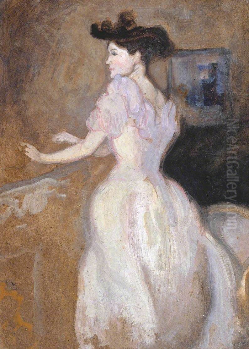 Portrait Study Oil Painting by Charles Conder