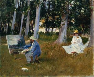 Claude Monet malande i skogsbrynet