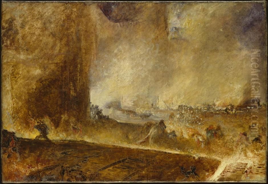 Iron Works, Middlesborough Oil Painting by Alfred William Hunt
